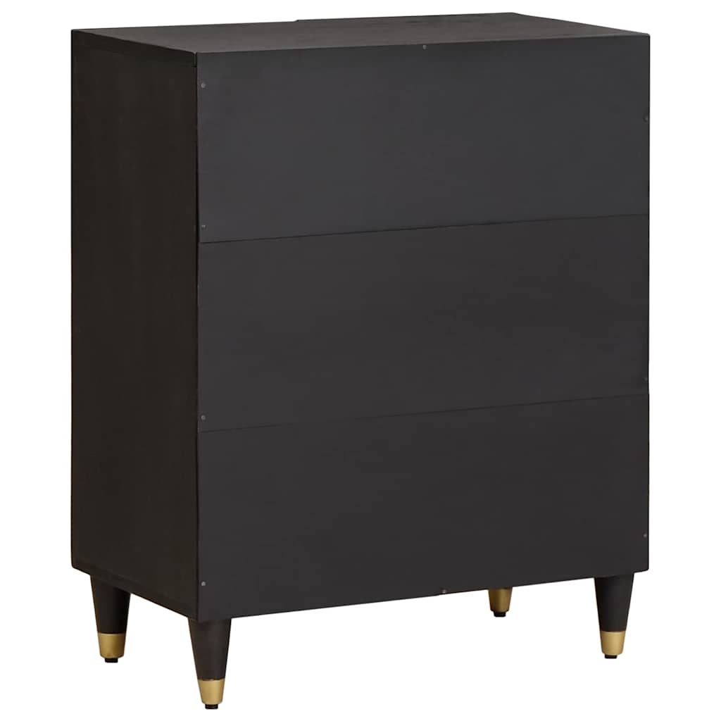 Széf Fekete 60 x 33 x 75 cm Tömör Mangófát