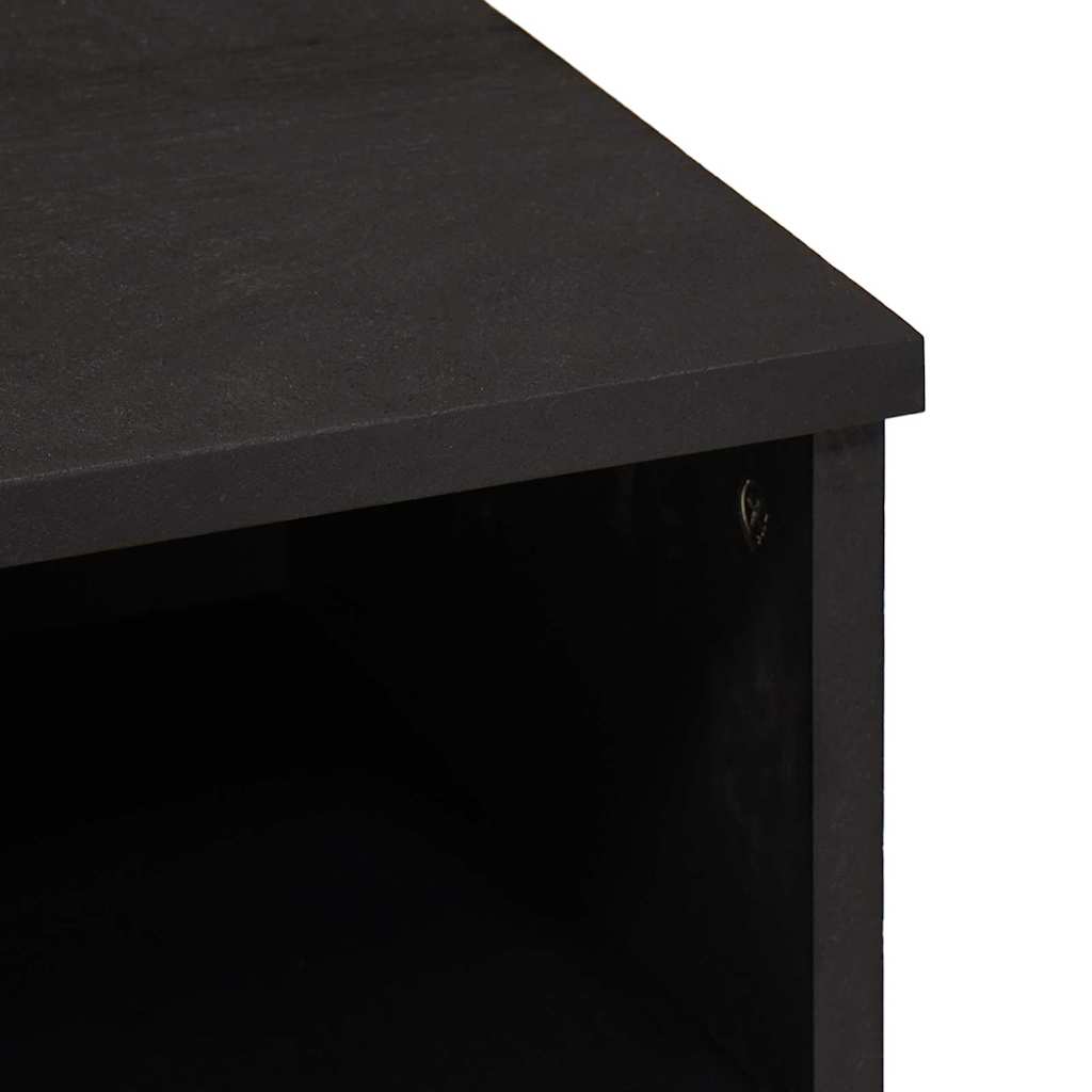 TV szekrény fiókkal Fekete 100 x 33 x 46 cm Tömör Mangófát