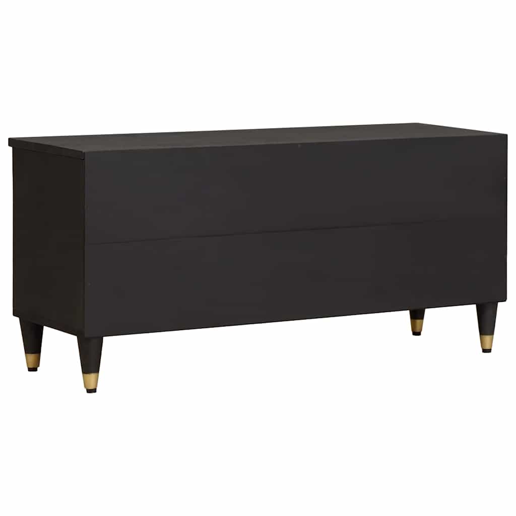 TV szekrény fiókkal Fekete 100 x 33 x 46 cm Tömör Mangófát
