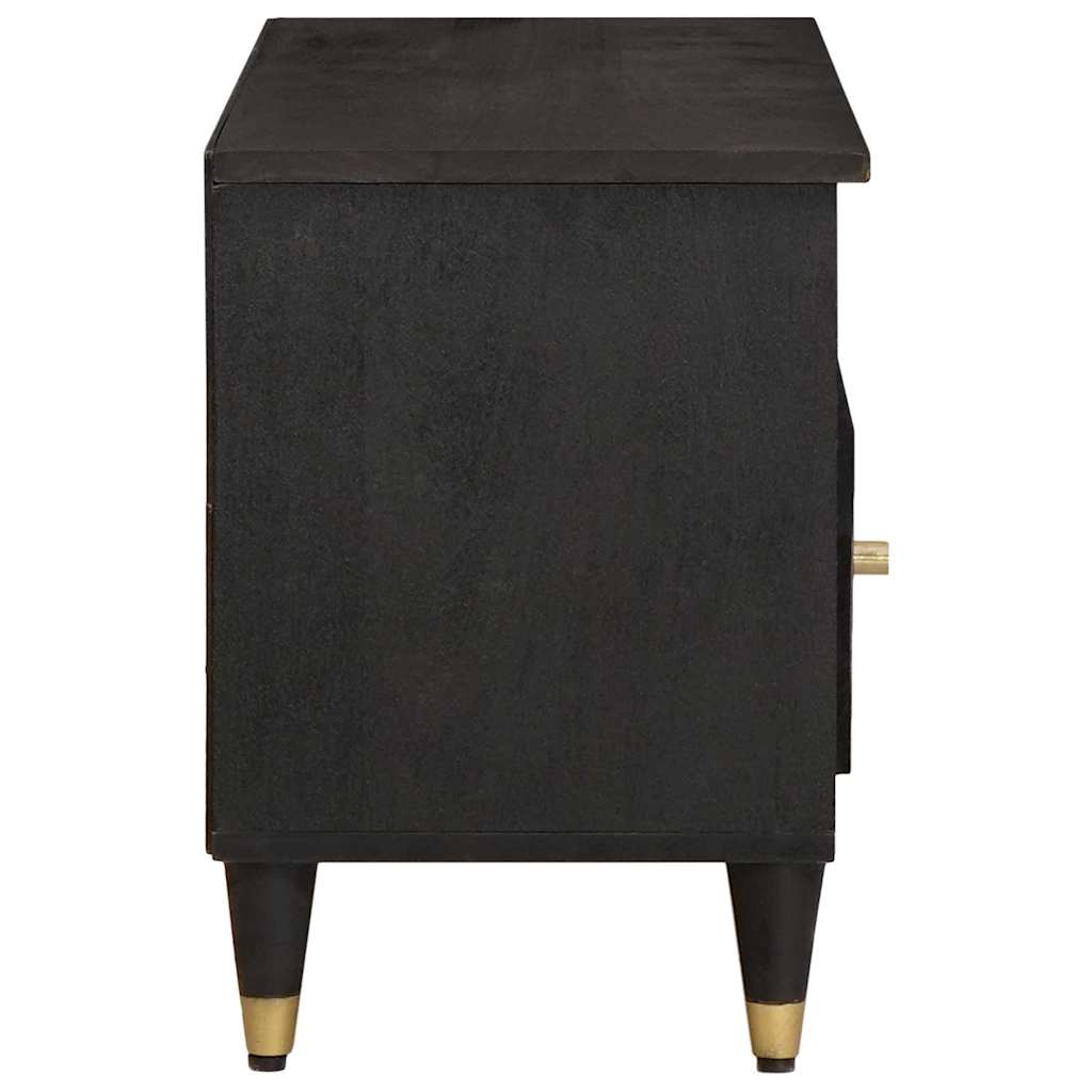 TV szekrény fiókkal Fekete 100 x 33 x 46 cm Tömör Mangófát
