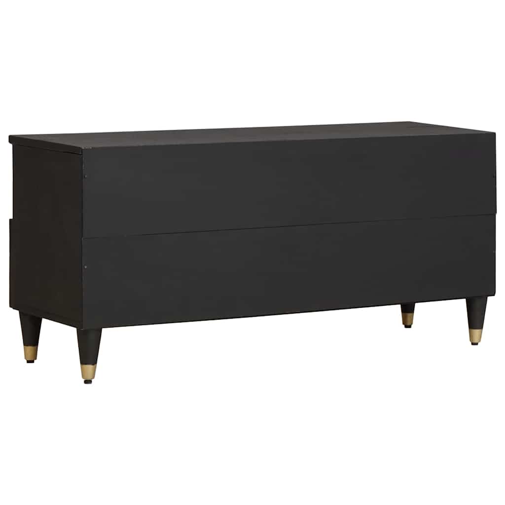 TV szekrény fiókkal Fekete 100 x 33 x 46 cm Tömör Mangófát