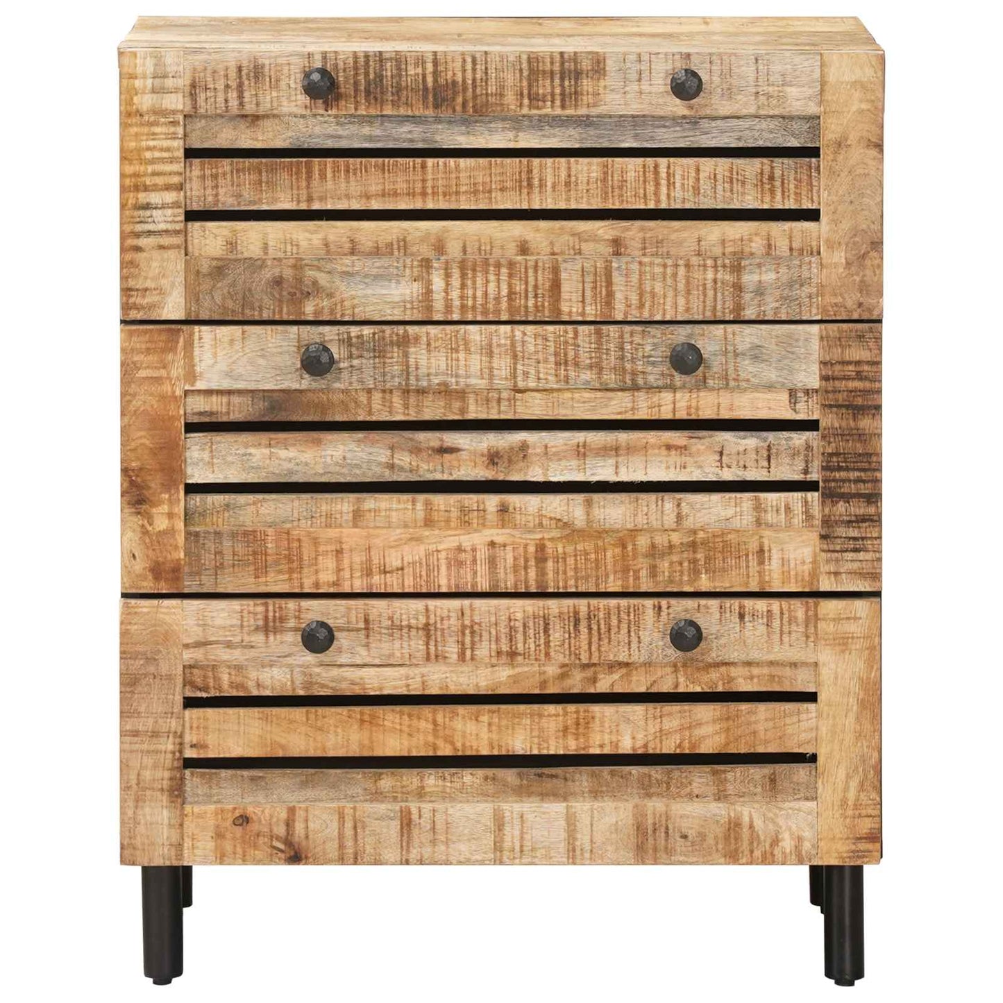 Tároló szekrények 60 x 33 x 75 cm Tömör Mangófát Természetes