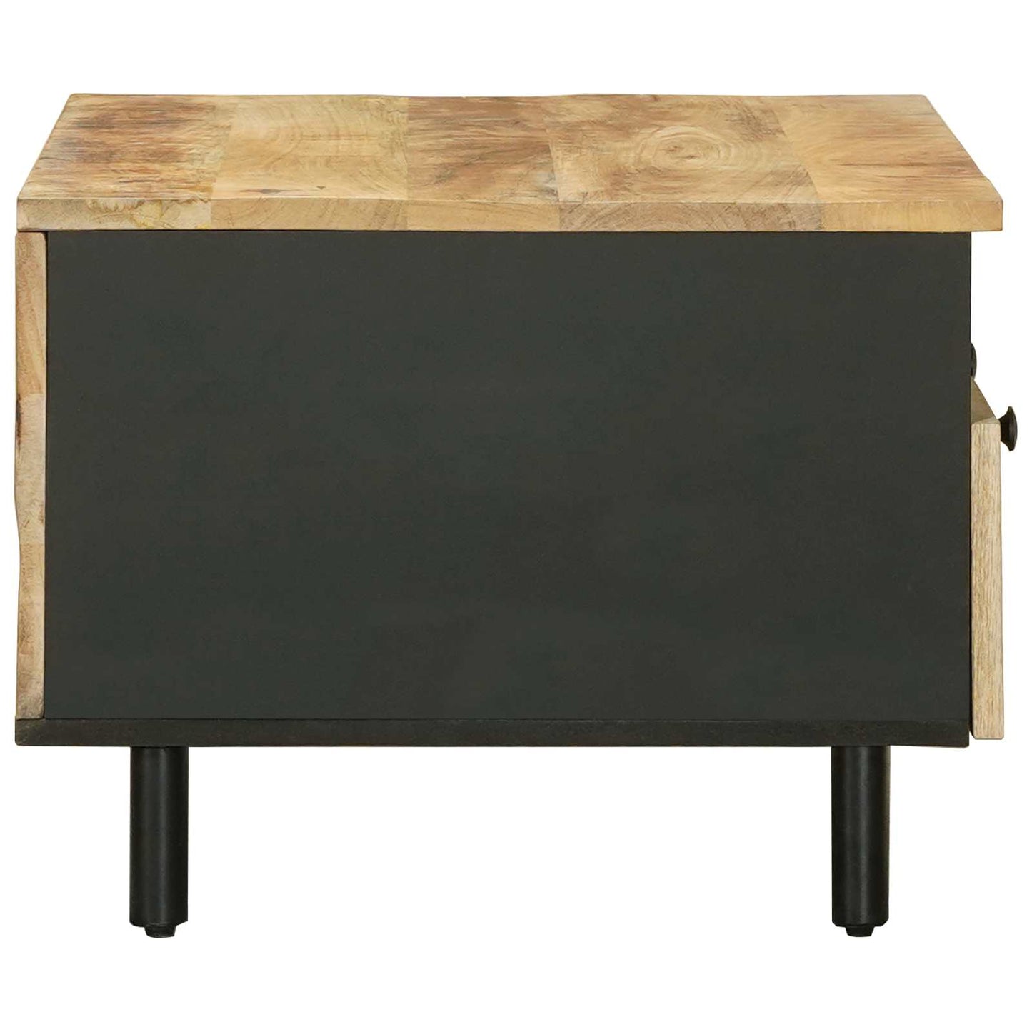 Dohányzóasztal Barna és fekete 80 x 54 x 40 cm Tömör Mangófát