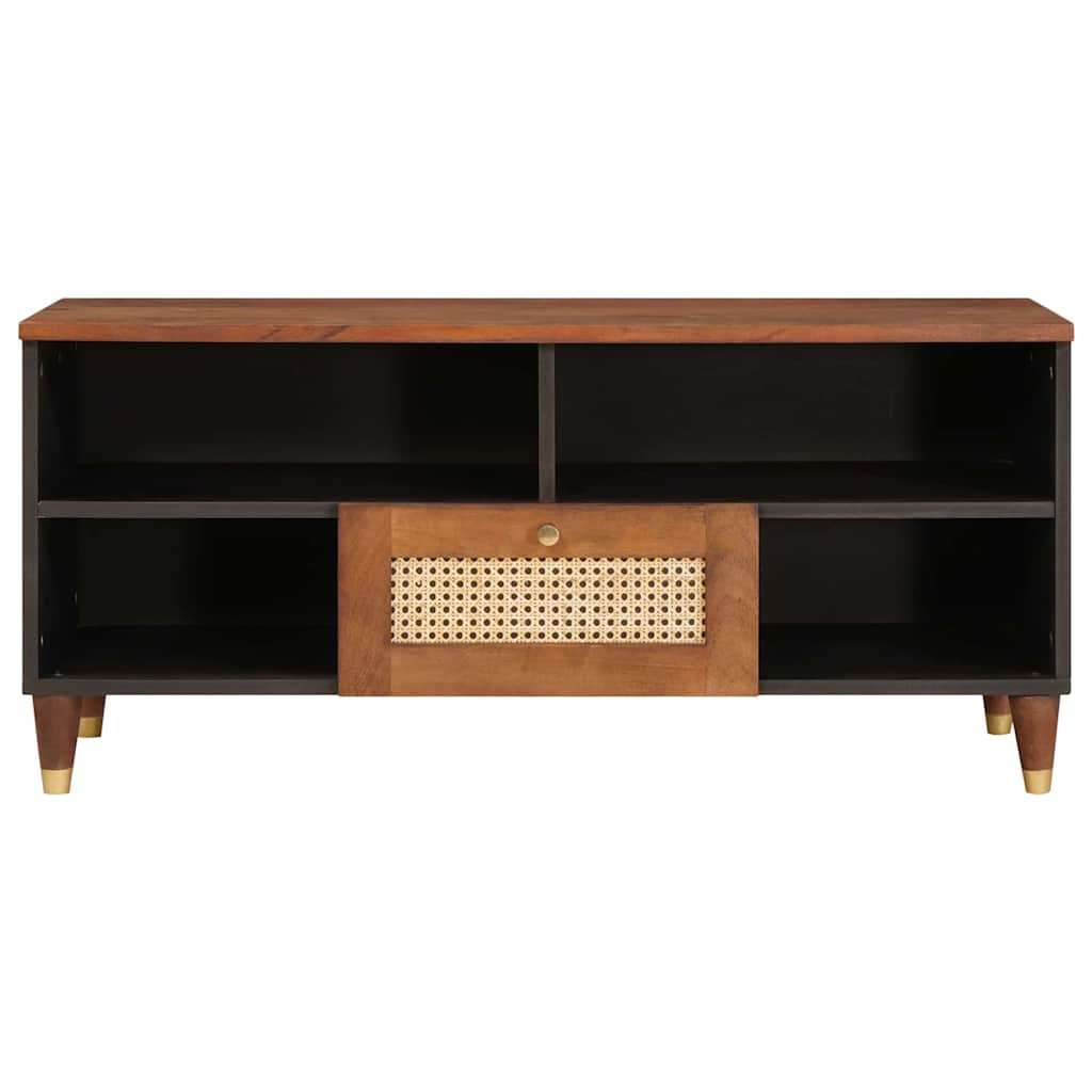 TV szekrény fiókkal Barna 100 x 33,5 x 46 cm Tömör Mangófát