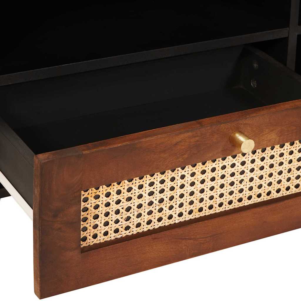 TV szekrény fiókkal Barna 80 x 33,5 x 46 cm Tömör Mangófát
