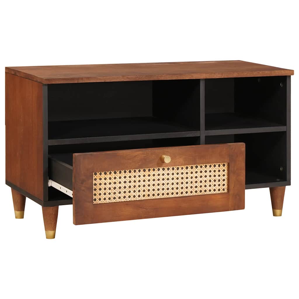 TV szekrény fiókkal Barna 80 x 33,5 x 46 cm Tömör Mangófát