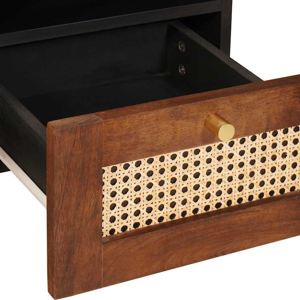 TV szekrény fiókkal Barna 100 x 33,5 x 46 cm Tömör Mangófát