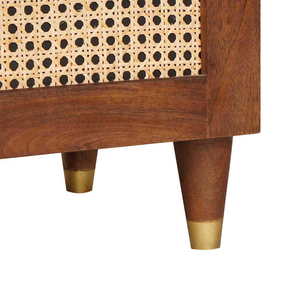 TV szekrény fiókkal Barna 100 x 33,5 x 46 cm Tömör Mangófát