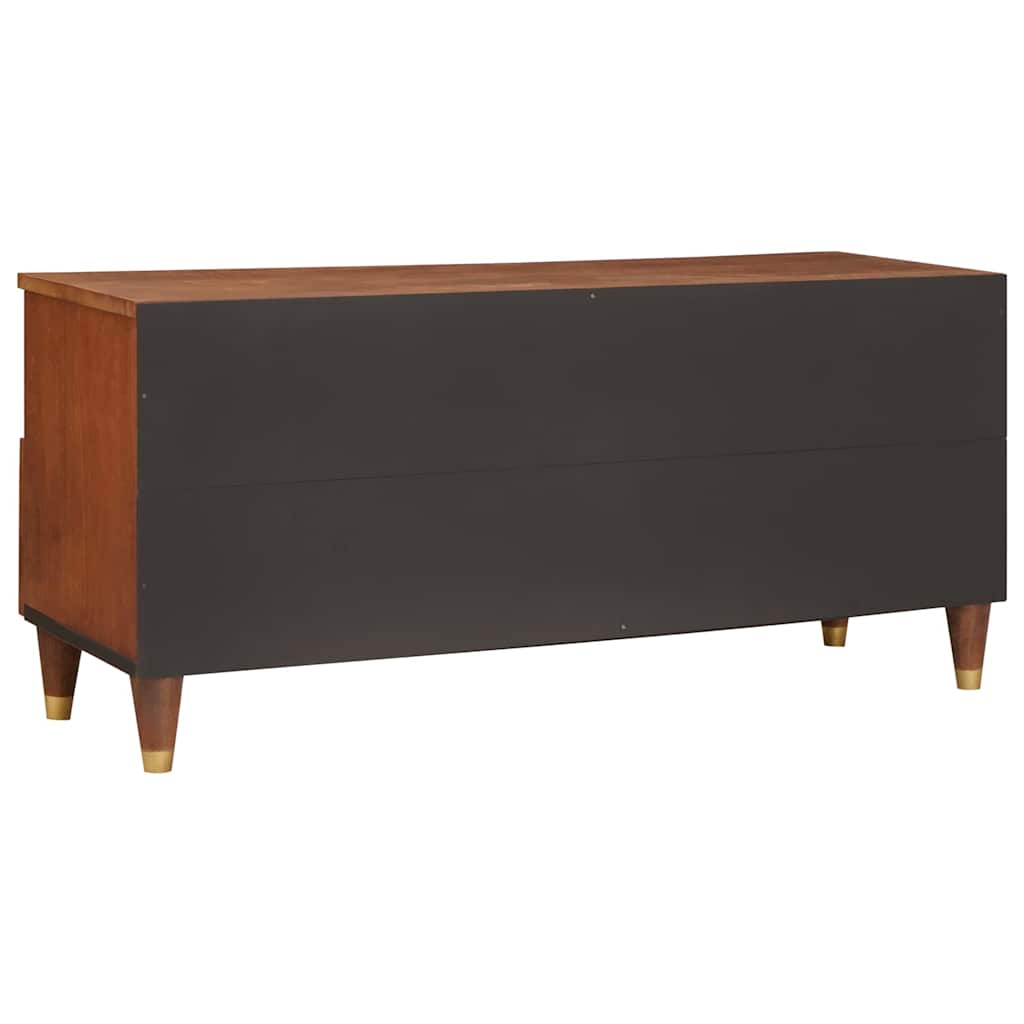 TV szekrény fiókkal Barna 100 x 33,5 x 46 cm Tömör Mangófát