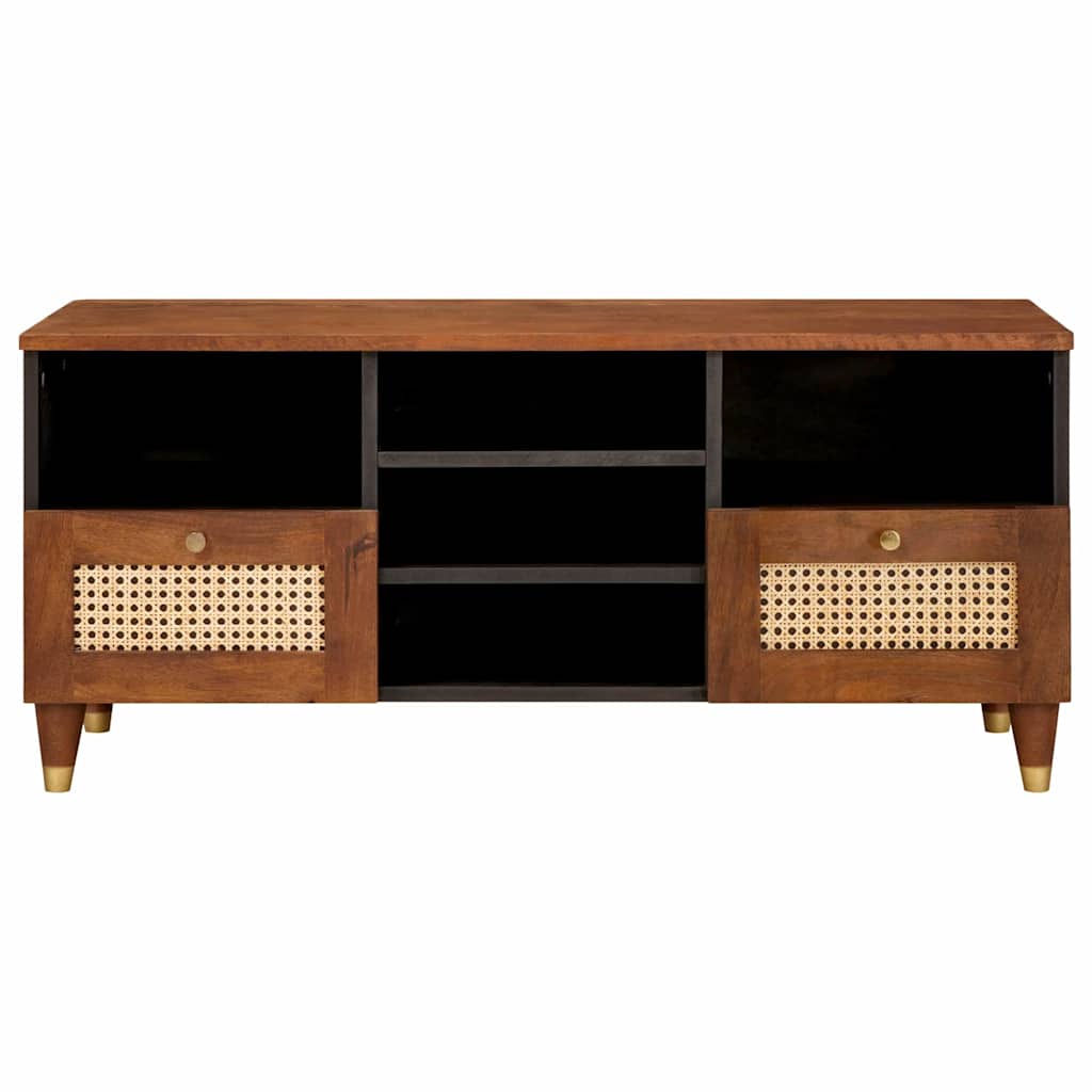 TV szekrény fiókkal Barna 100 x 33,5 x 46 cm Tömör Mangófát