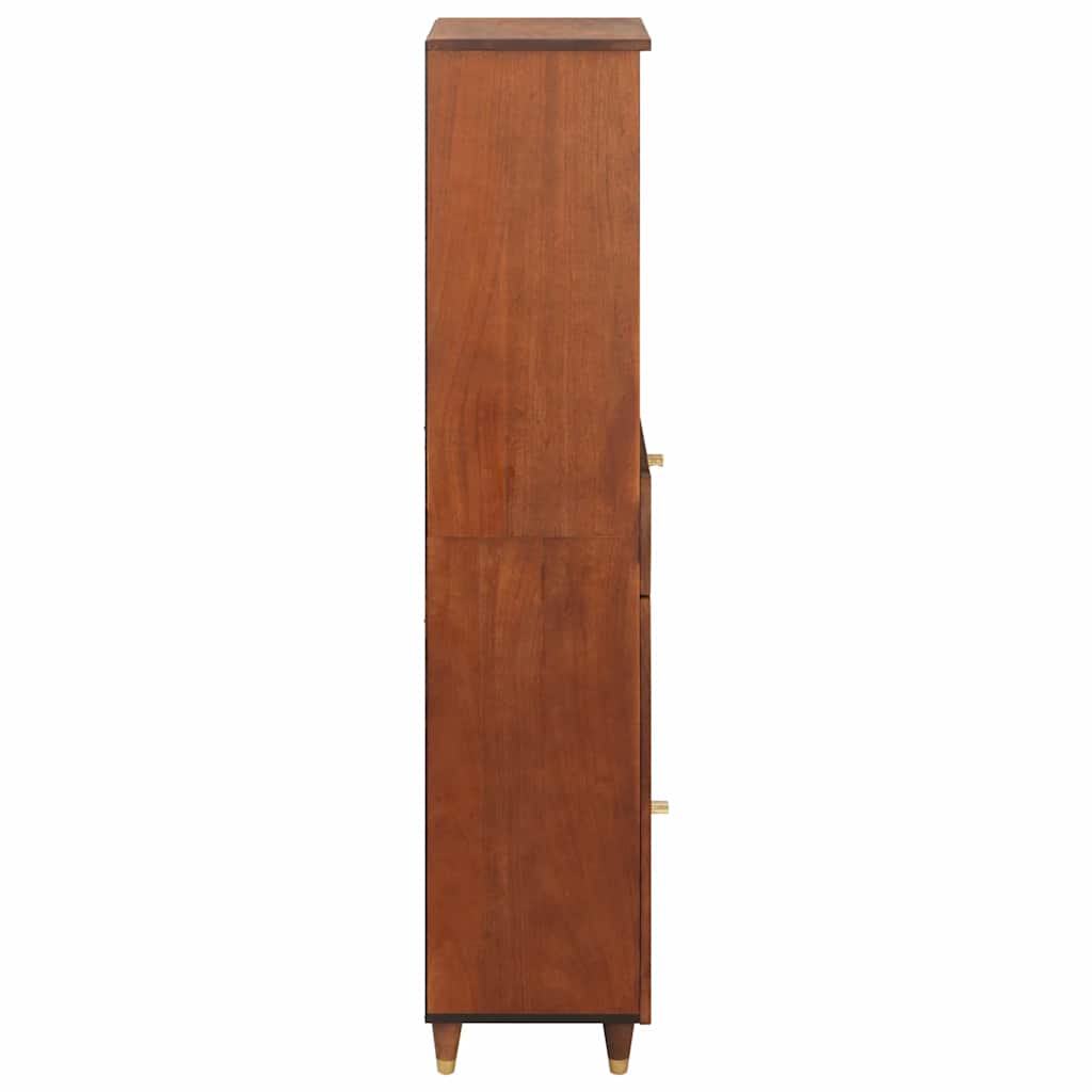 Széf fiókkal polcokkal Barna 38 x 33,5 x 160 cm Tömör Mangófát