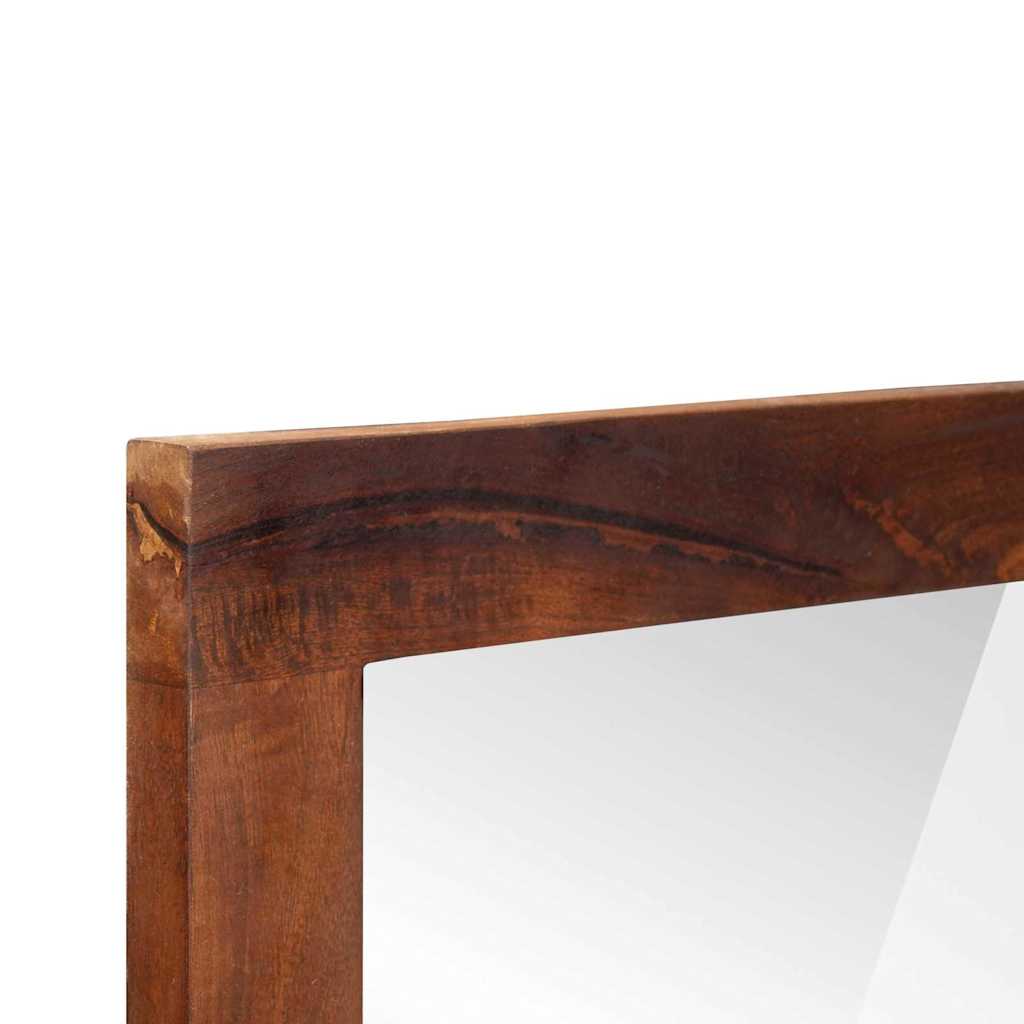 Tükör Barna és Ezüst 50 x 2,5 x 70 cm Tömör Mangófa és Üveg