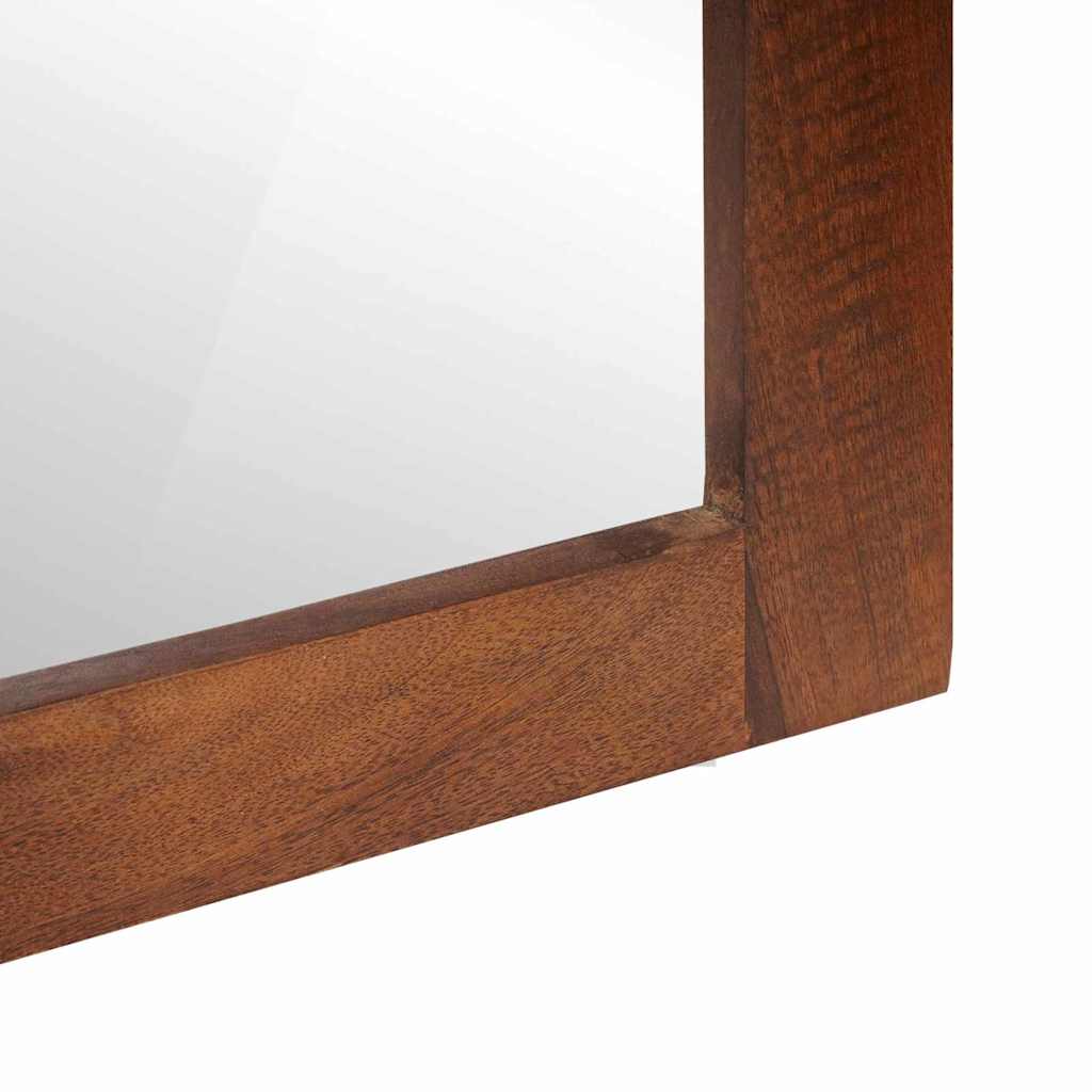 Tükör Barna és Ezüst 50 x 2,5 x 70 cm Tömör Mangófa és Üveg
