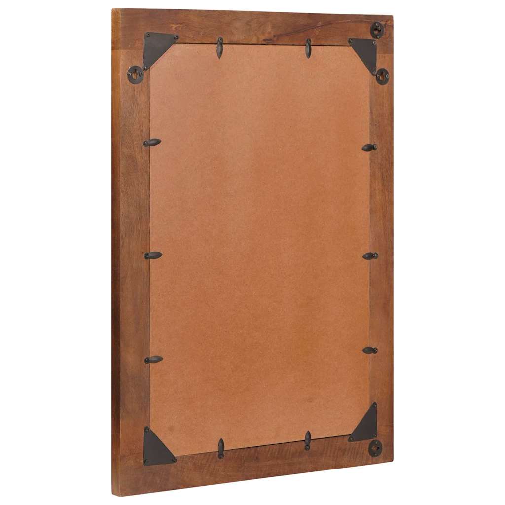 Tükör Barna és Ezüst 50 x 2,5 x 70 cm Tömör Mangófa és Üveg