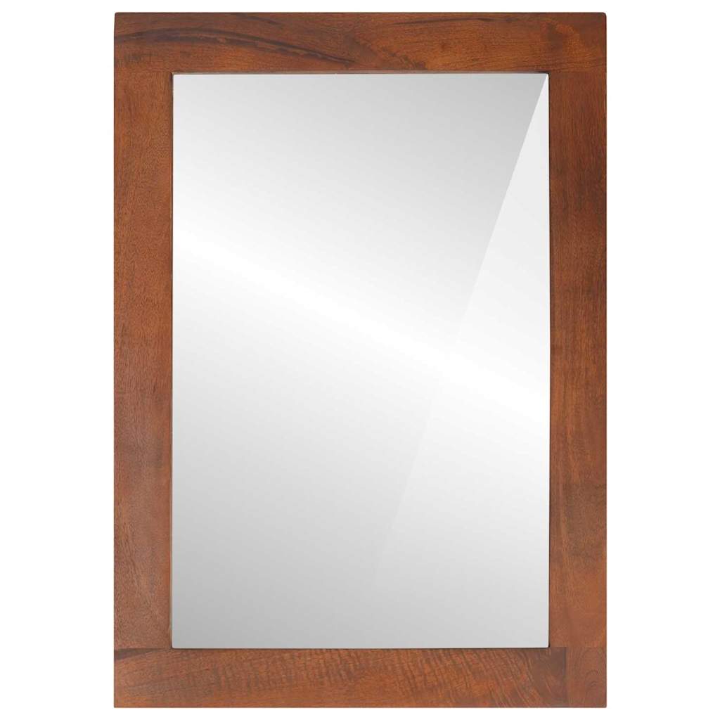 Tükör Barna és Ezüst 50 x 2,5 x 70 cm Tömör Mangófa és Üveg