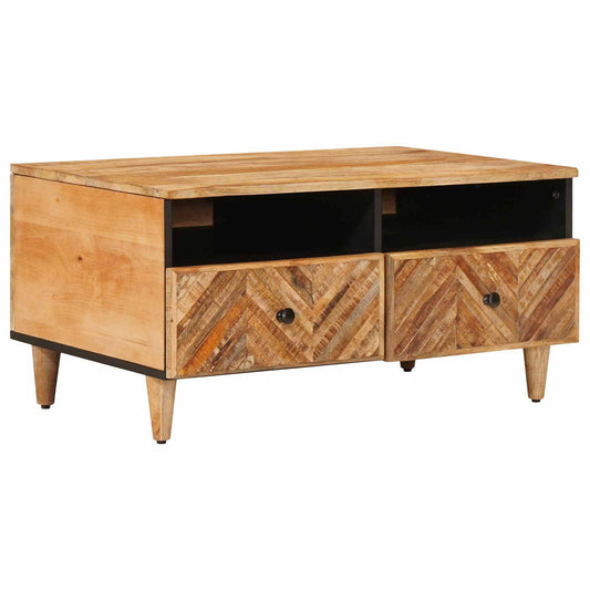 Dohányzóasztal fiókkal Barna 80 x 54 x 40 cm Tömör Mangófát