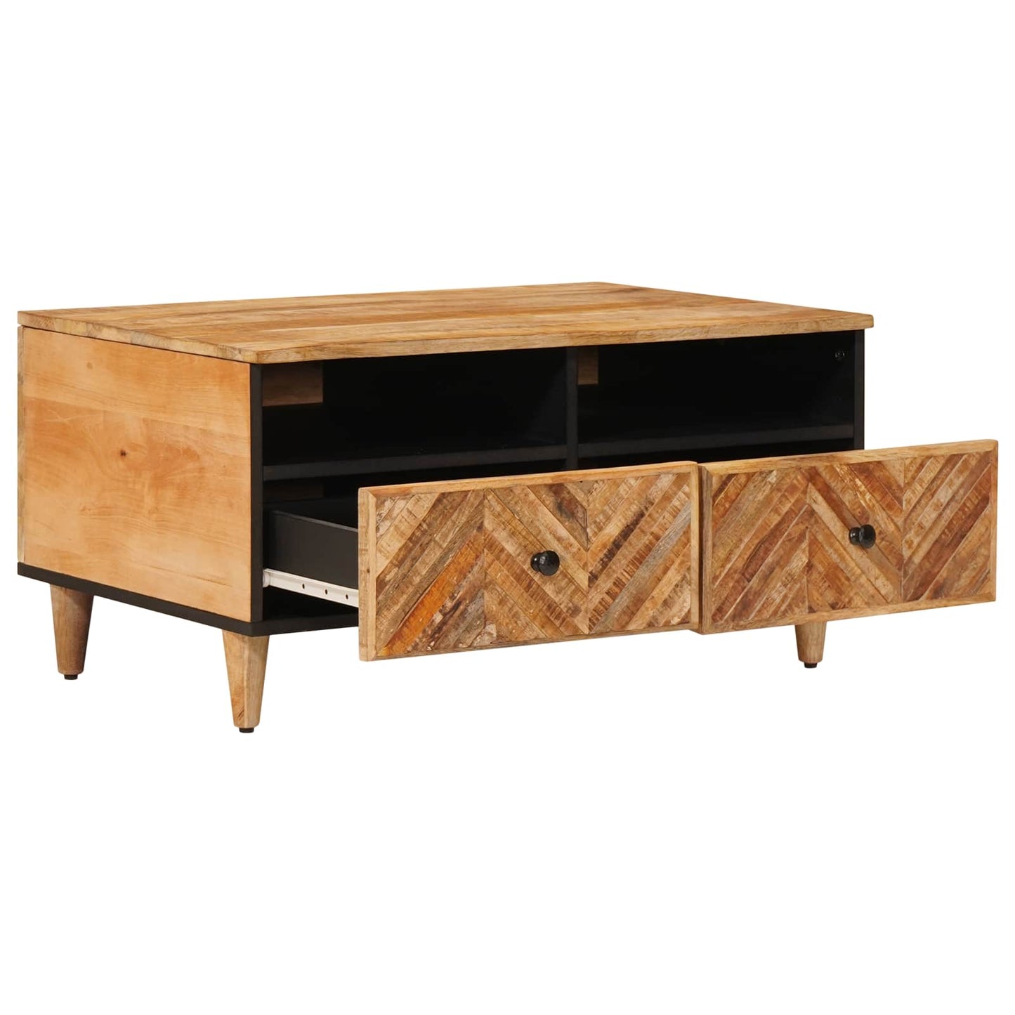 Dohányzóasztal fiókkal Barna 80 x 54 x 40 cm Tömör Mangófát