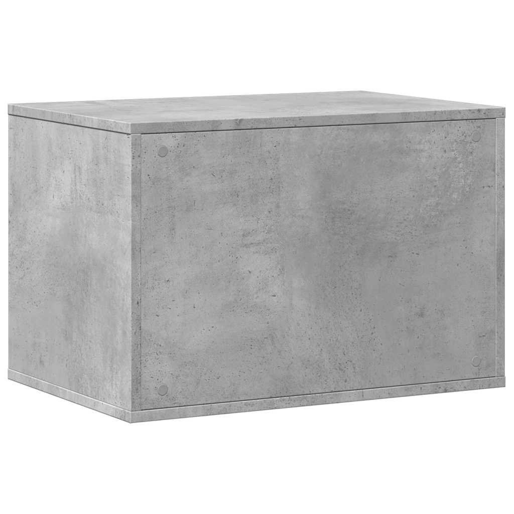 betonszürke szerelt fa macskaalomdoboz 60 x 40 x 40 cm