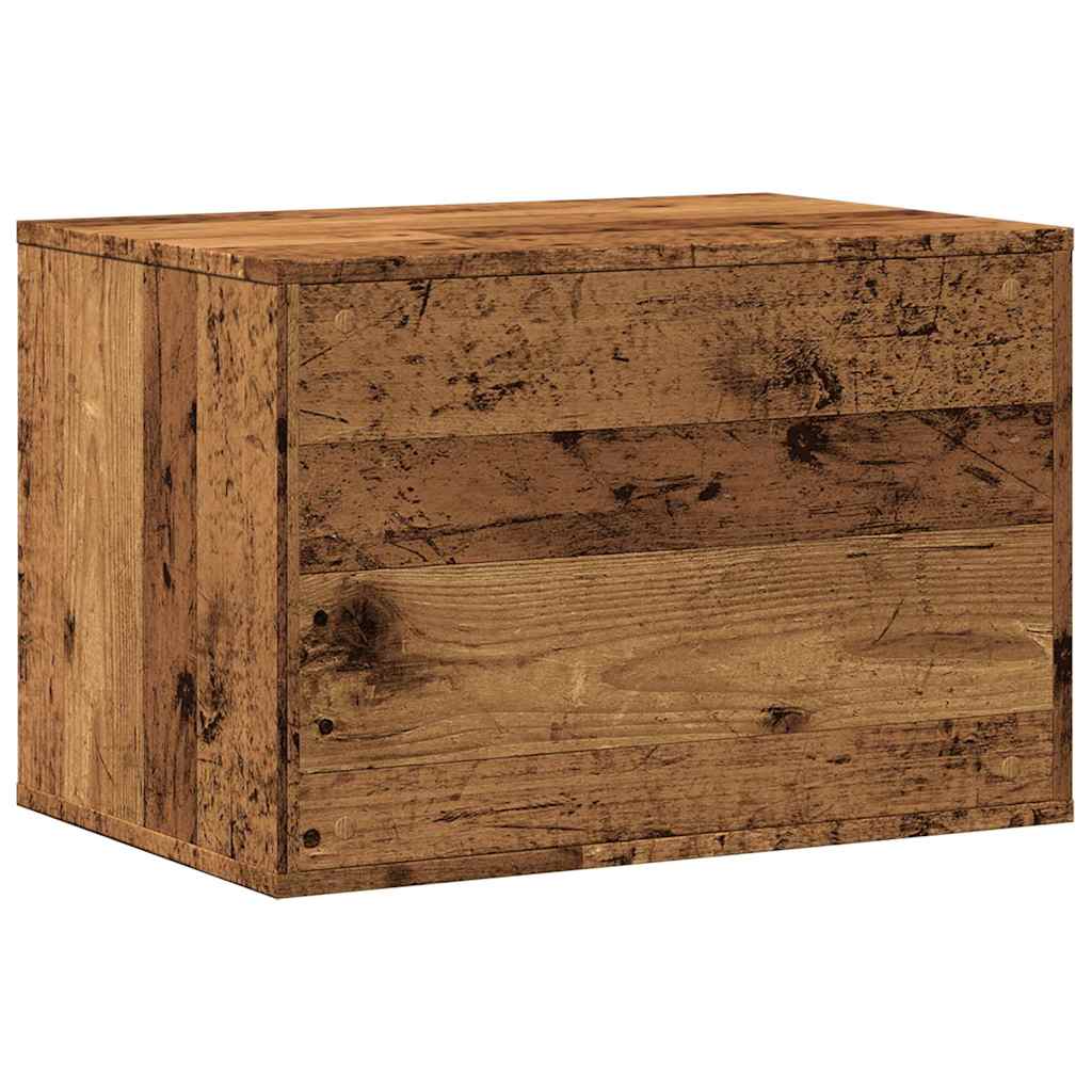 antik fa színű szerelt fa macskaalomdoboz 60 x 40 x 40 cm