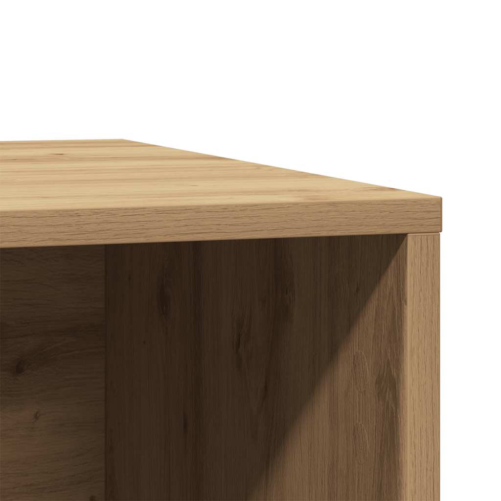 kézműves tölgy színű szerelt fa macskaalomdoboz 80 x 50 x 45 cm