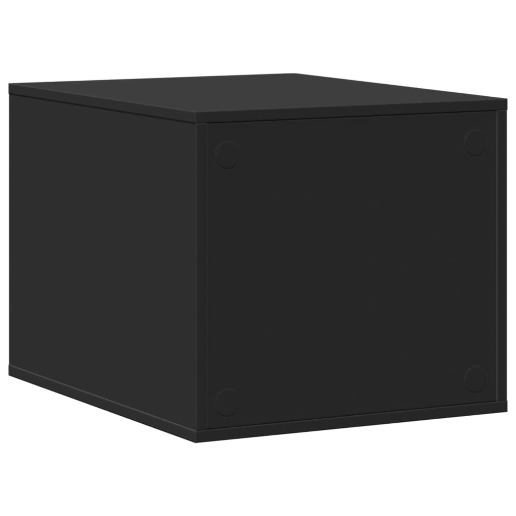 fekete szerelt fa macskaalomdoboz 47 x 59 x 42 cm