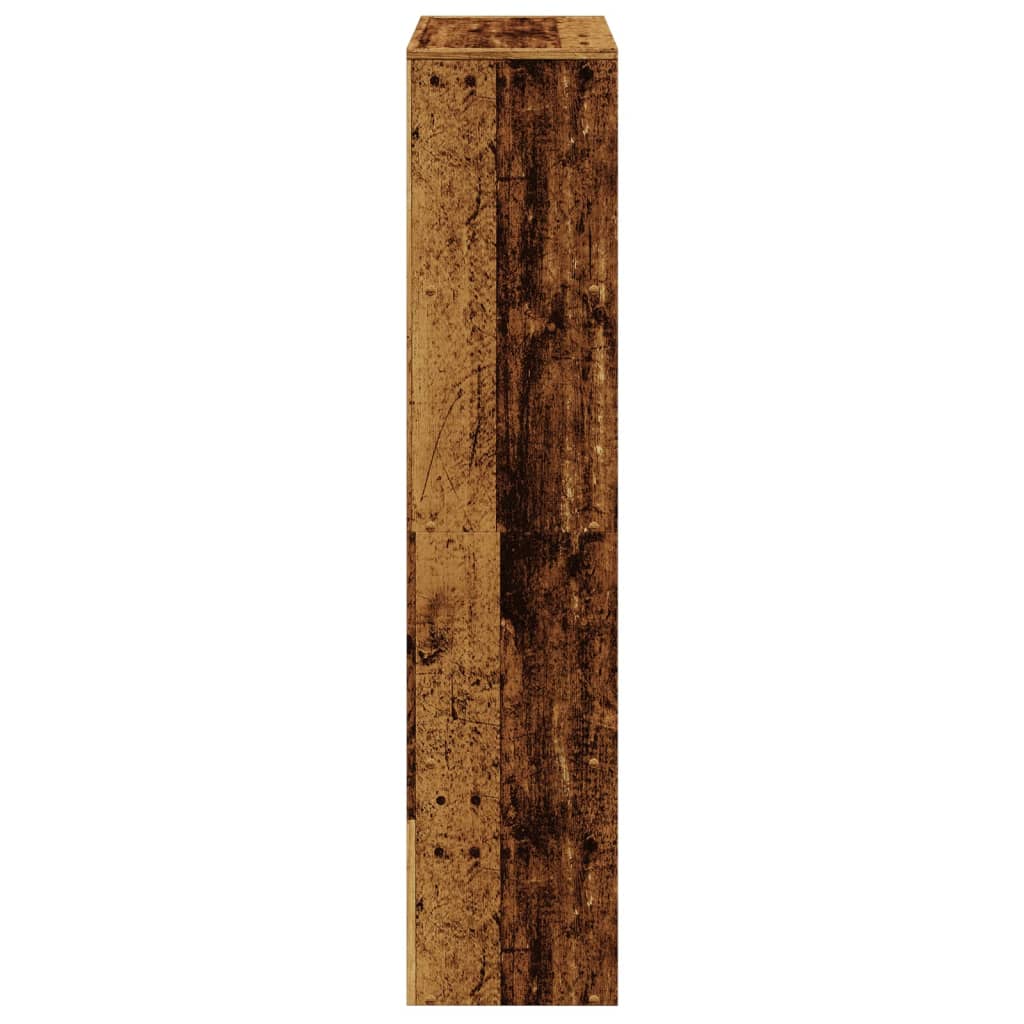 4 szintes antik színű elválasztó könyvespolc 131,5x29x131,5 cm