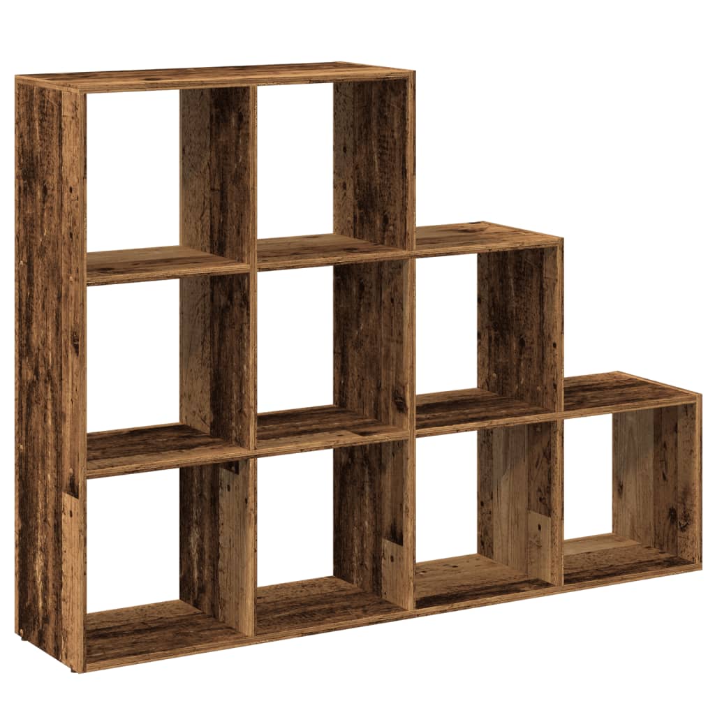 3 szintes antik színű elválasztó könyvespolc 137,5x29x103,5 cm