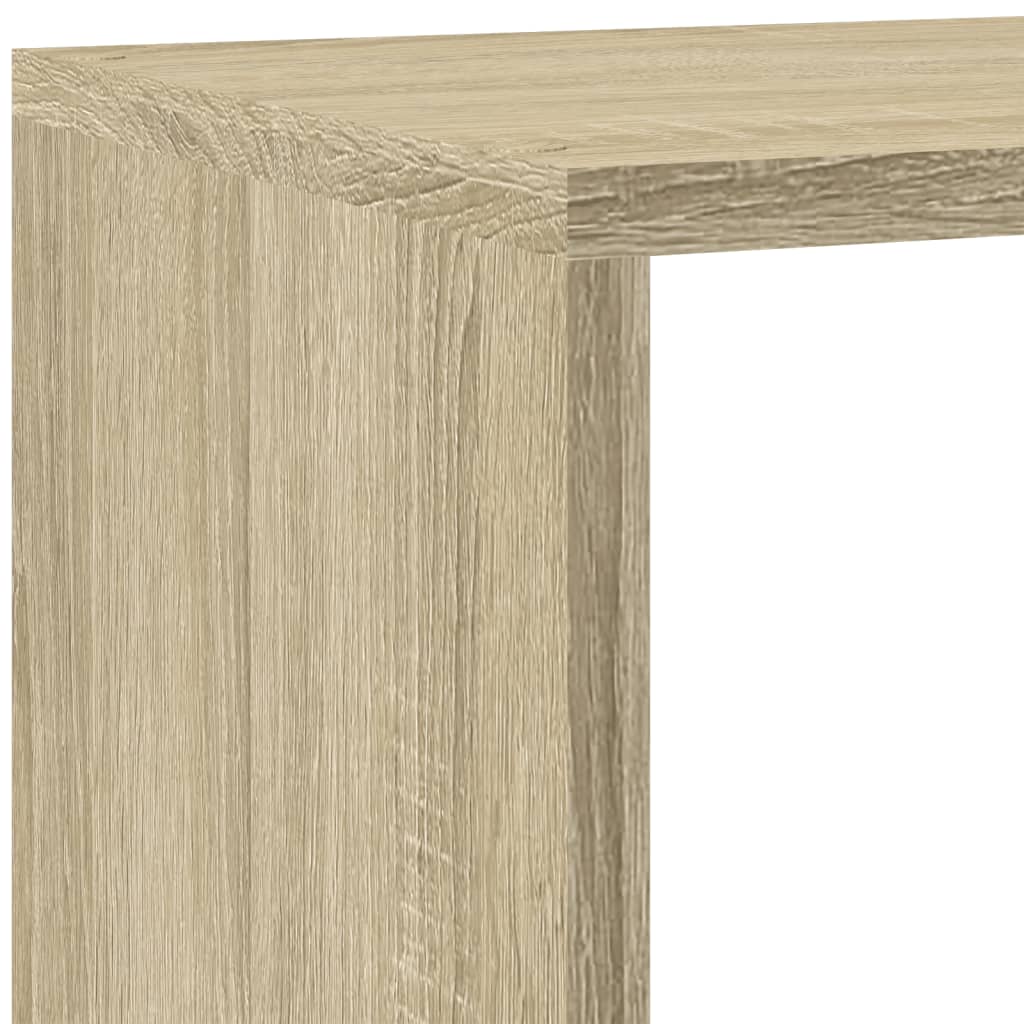 4 szintes sonoma tölgy elválasztó könyvespolc 143,5x29x143,5 cm