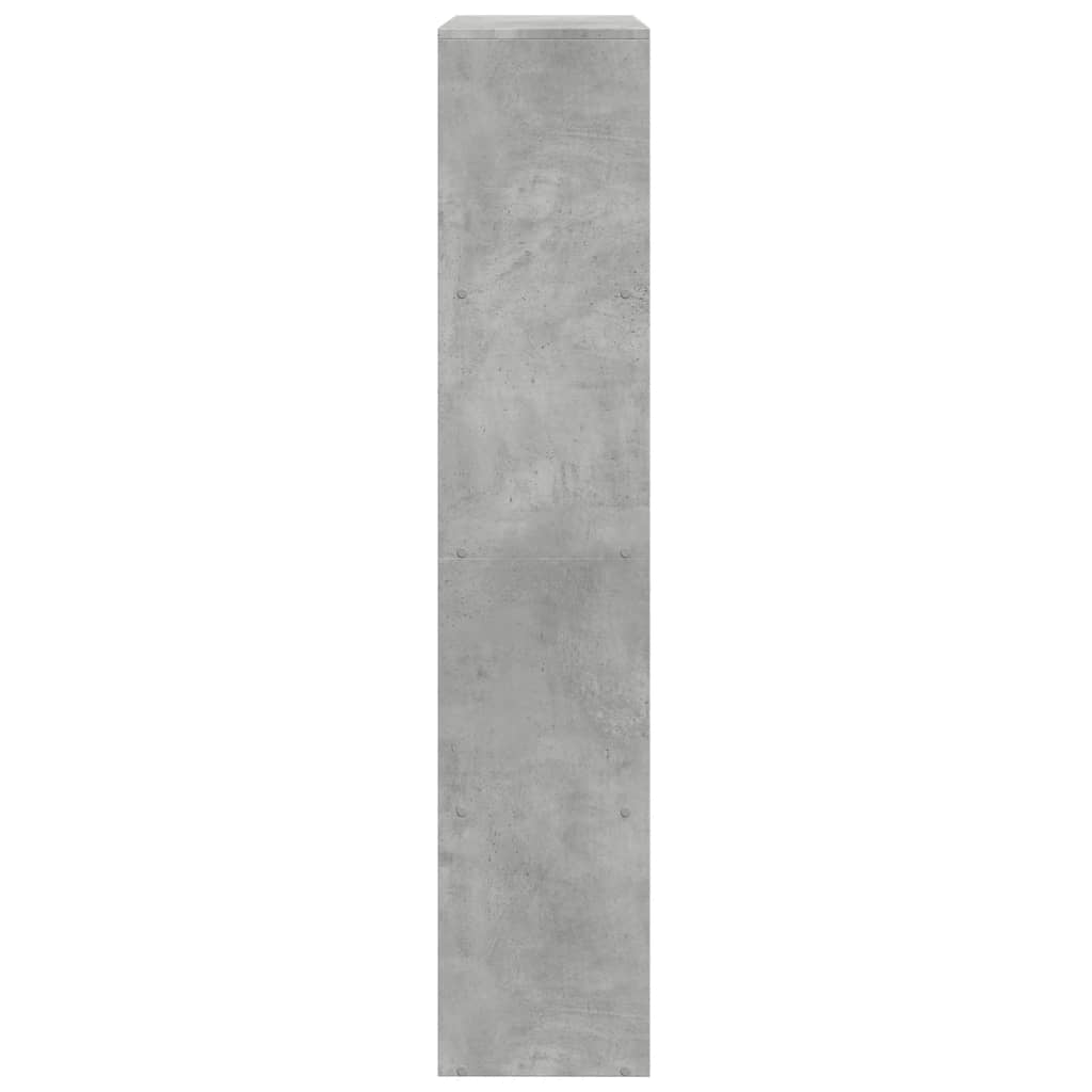4 szintes betonszürke szerelt fa könyvespolc 143,5x29x143,5 cm