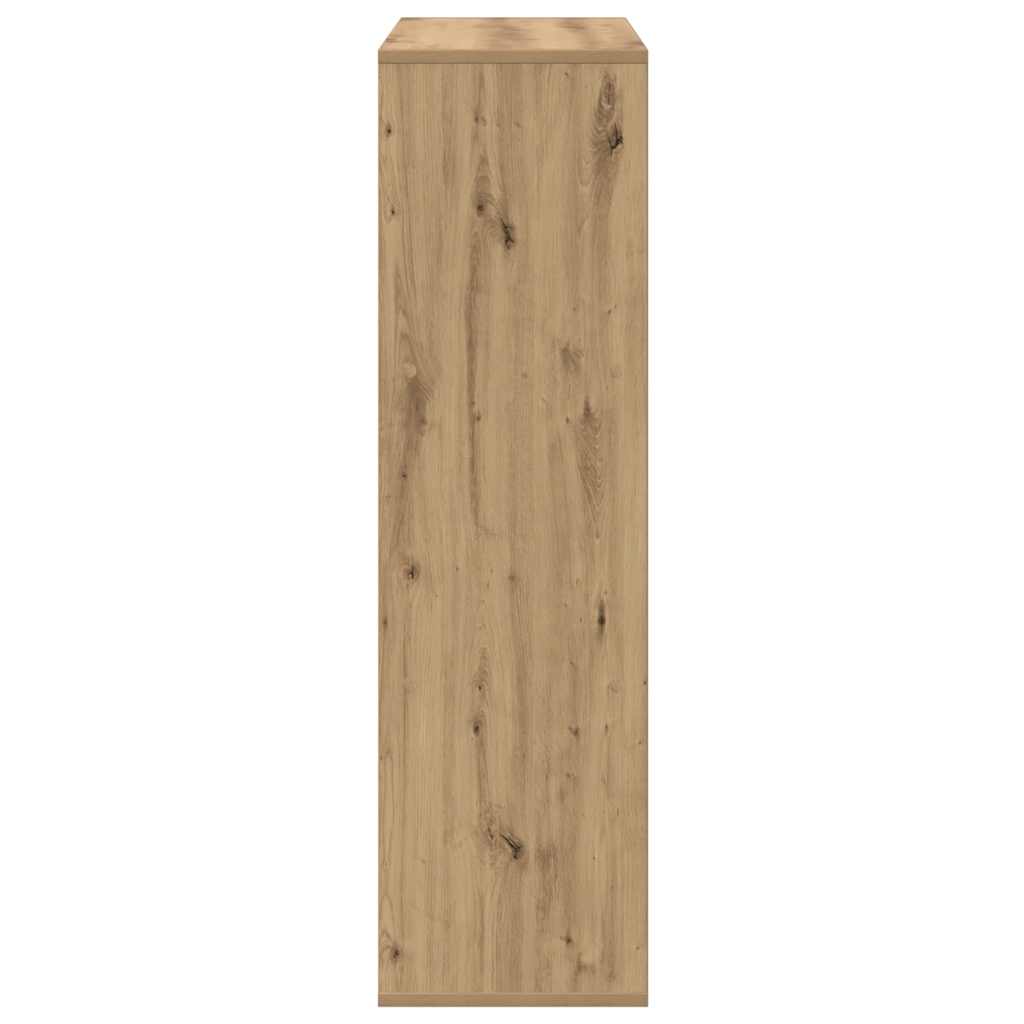 kézműves tölgy színű fa elválasztó könyvespolc 69,5x29x103,5 cm