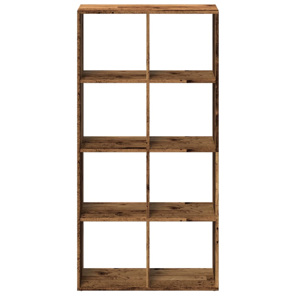 antik fa színű fa térelválasztó könyvespolc 69,5x29x137,5 cm