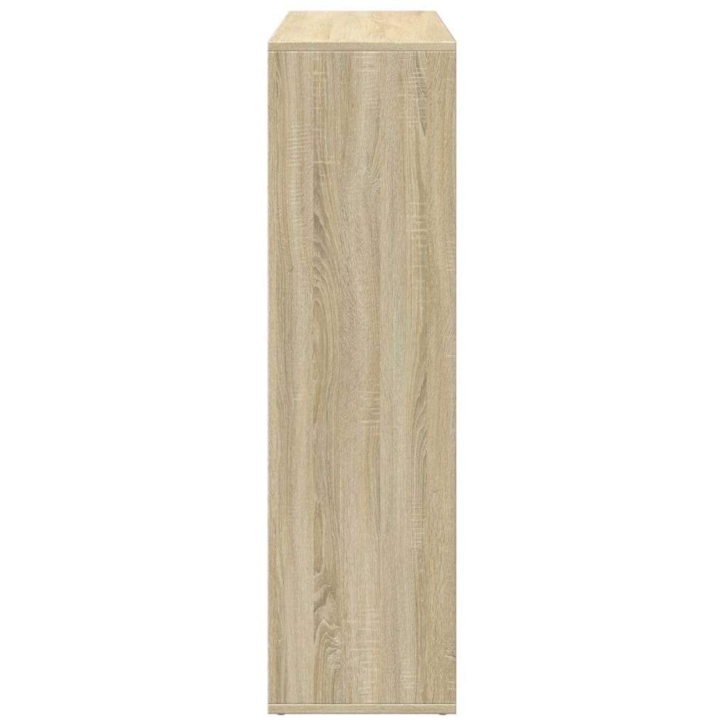 sonoma tölgy szerelt fa elválasztó könyvespolc 102x29x103,5 cm