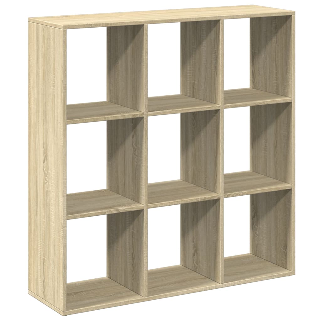 sonoma tölgy szerelt fa elválasztó könyvespolc 102x29x103,5 cm