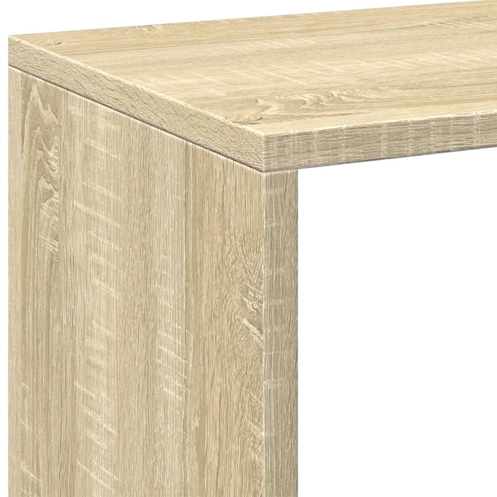 sonoma tölgy szerelt fa elválasztó könyvespolc 102x29x103,5 cm