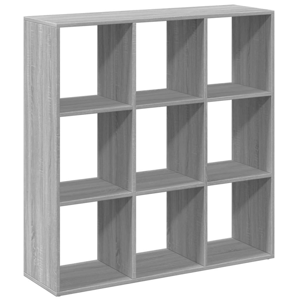 szürke sonoma szerelt fa elválasztó könyvespolc 102x29x103,5cm