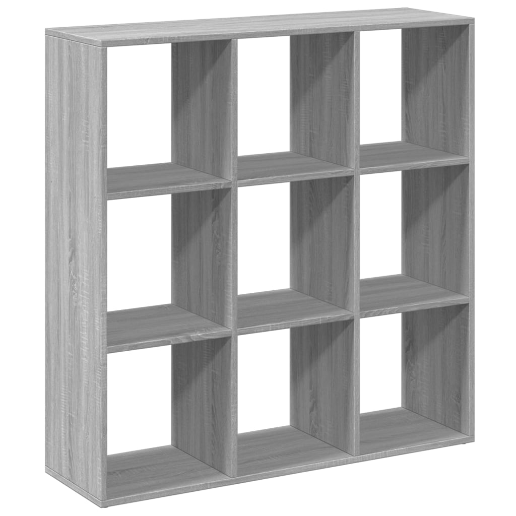szürke sonoma szerelt fa elválasztó könyvespolc 102x29x103,5cm