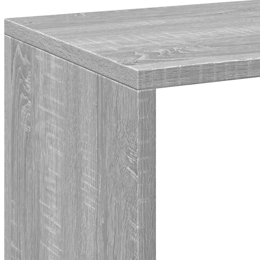 szürke sonoma szerelt fa elválasztó könyvespolc 102x29x103,5cm