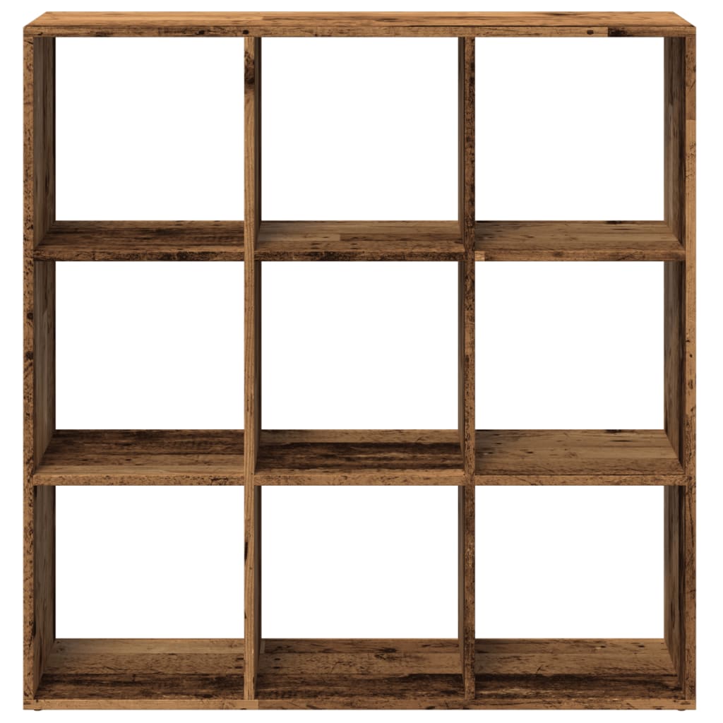 antik fa színű fa térelválasztó könyvespolc 102x29x103,5 cm