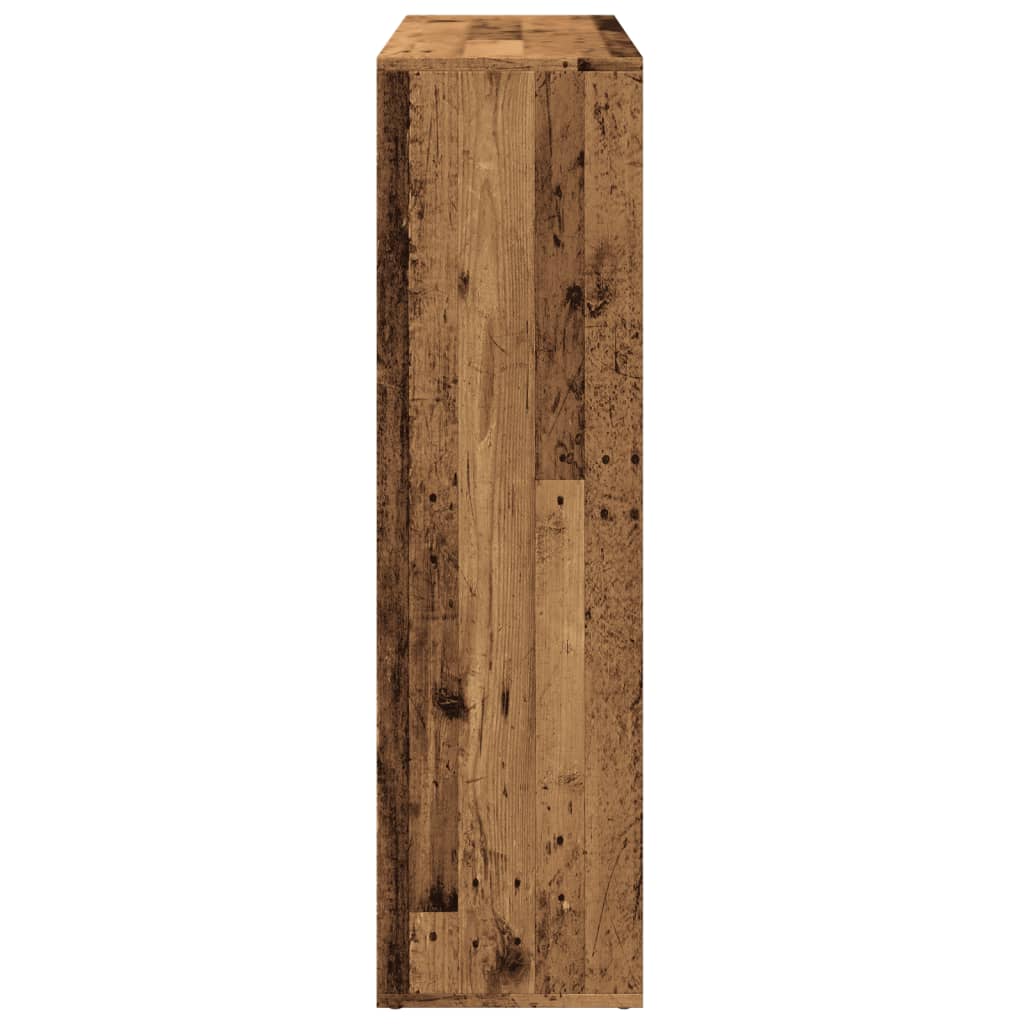 antik fa színű fa térelválasztó könyvespolc 102x29x103,5 cm