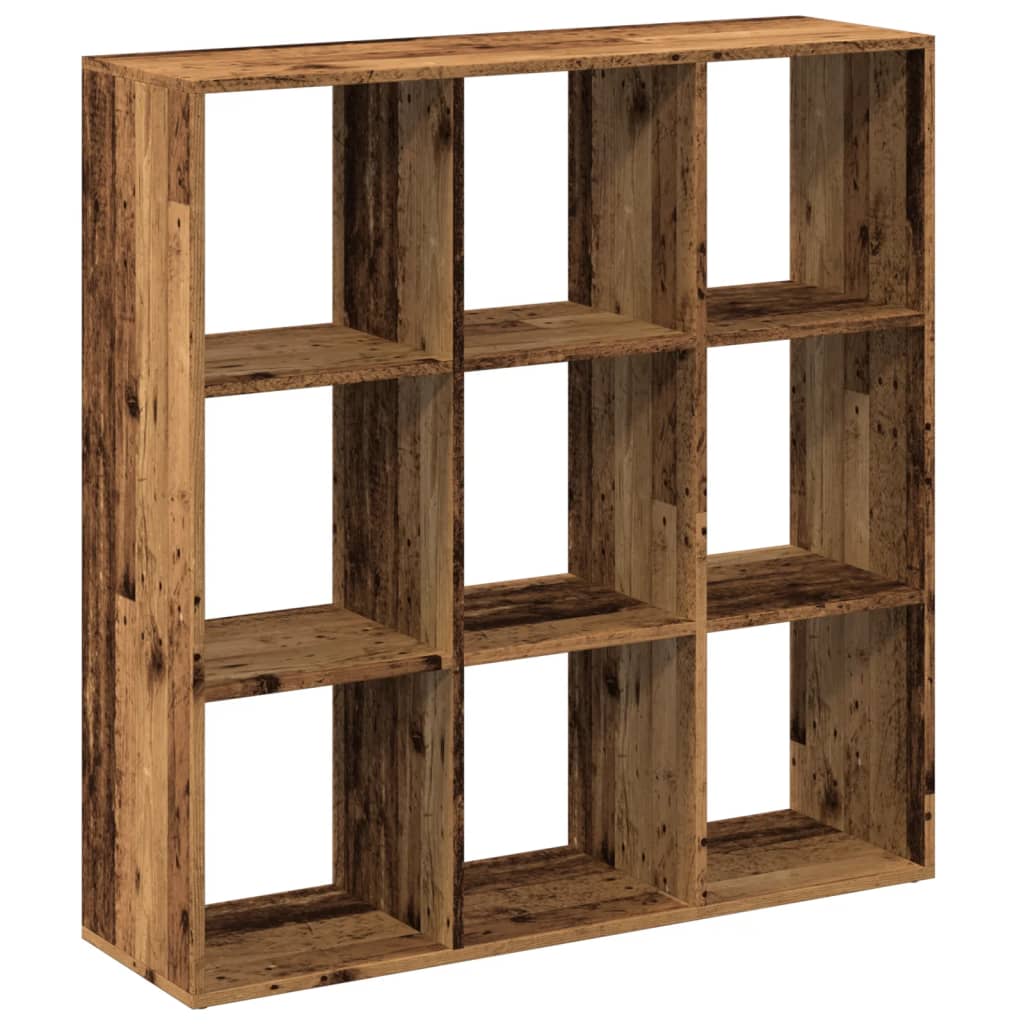 antik fa színű fa térelválasztó könyvespolc 102x29x103,5 cm
