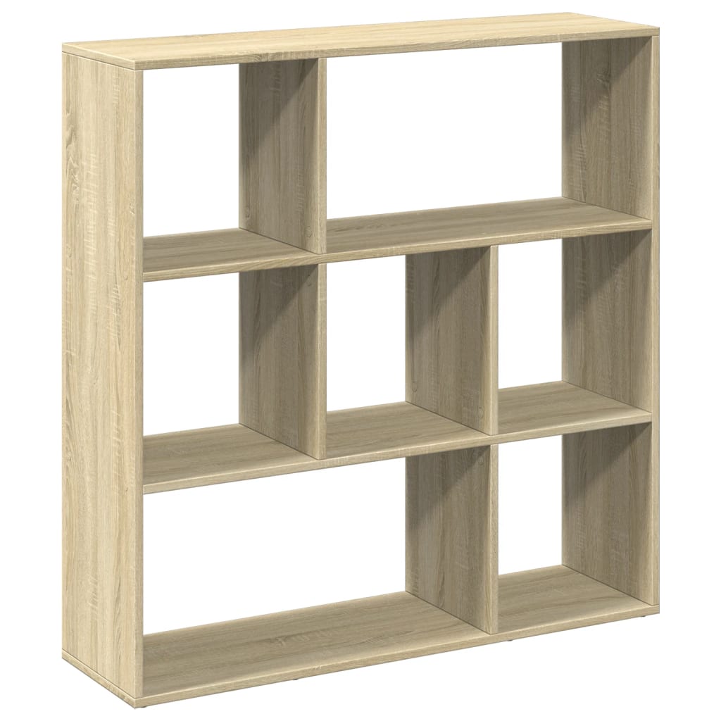 sonoma tölgy szerelt fa elválasztó könyvespolc 102x29x103,5 cm