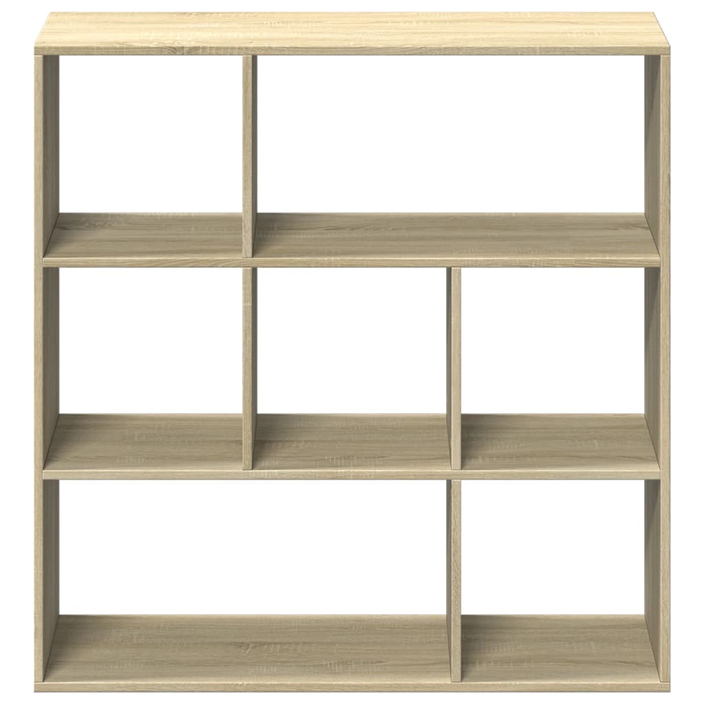 sonoma tölgy szerelt fa elválasztó könyvespolc 102x29x103,5 cm