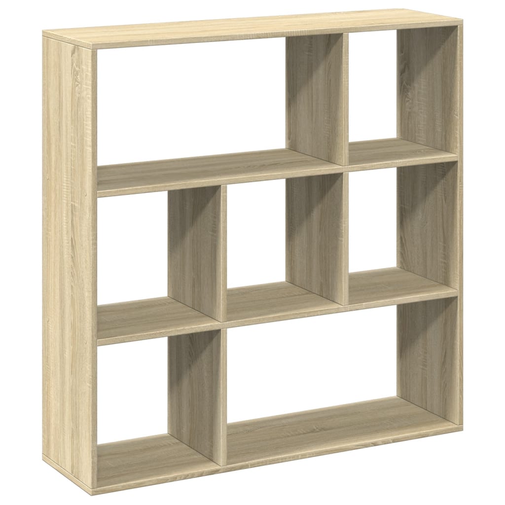 sonoma tölgy szerelt fa elválasztó könyvespolc 102x29x103,5 cm