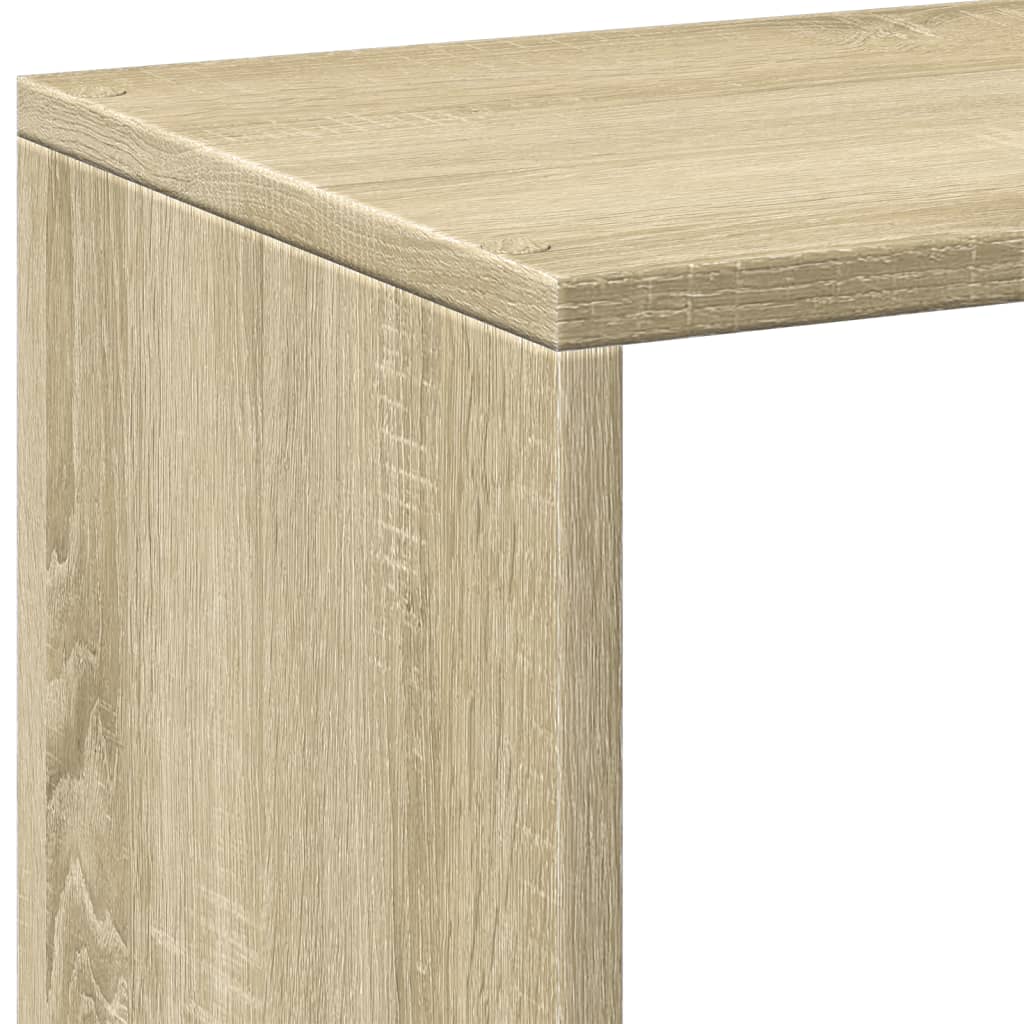 sonoma tölgy szerelt fa elválasztó könyvespolc 102x29x103,5 cm