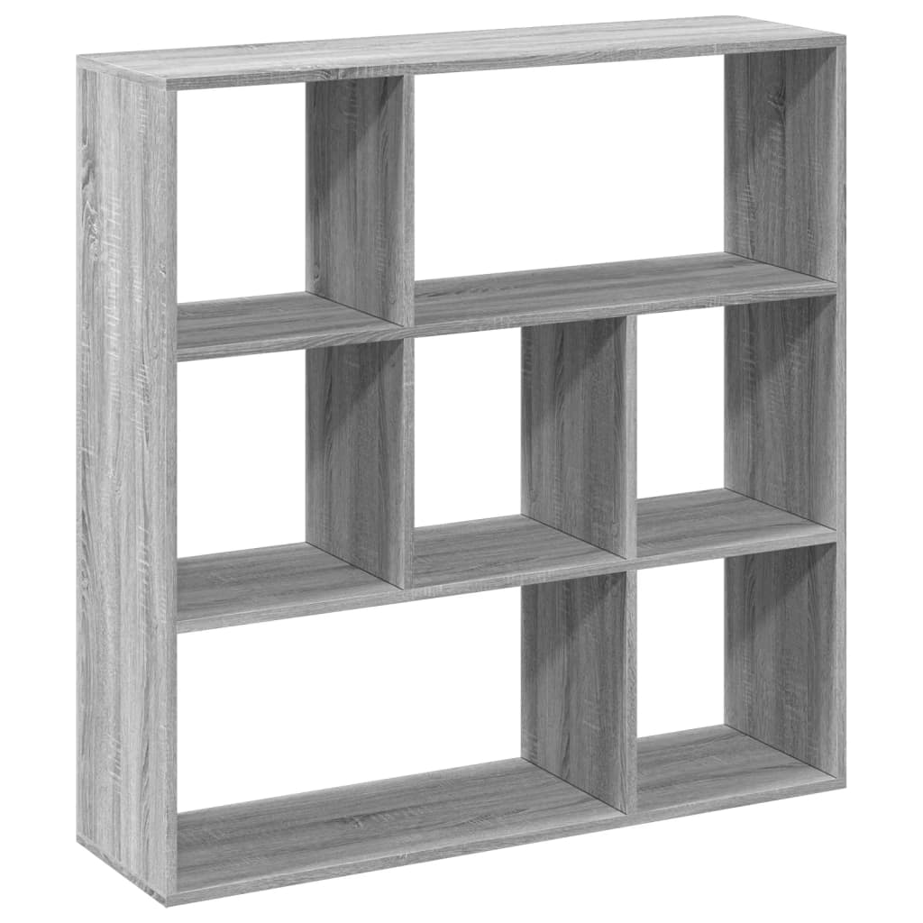 szürke sonoma szerelt fa elválasztó könyvespolc 102x29x103,5cm