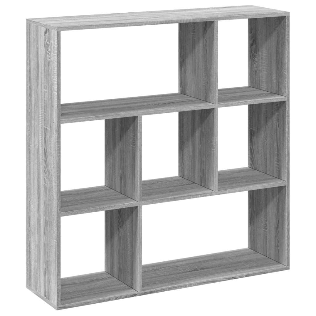 szürke sonoma szerelt fa elválasztó könyvespolc 102x29x103,5cm