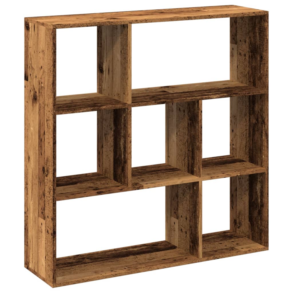 antik fa színű fa térelválasztó könyvespolc 102x29x103,5 cm