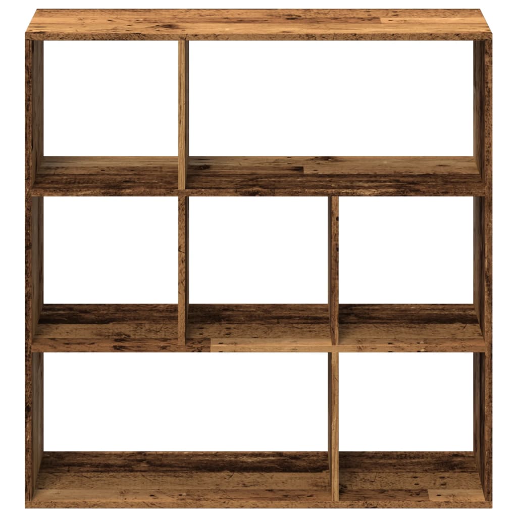 antik fa színű fa térelválasztó könyvespolc 102x29x103,5 cm
