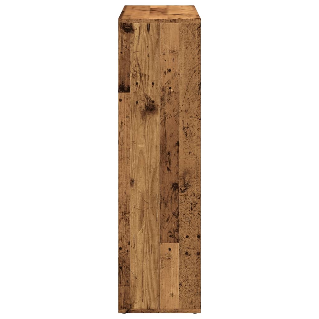 antik fa színű fa térelválasztó könyvespolc 102x29x103,5 cm