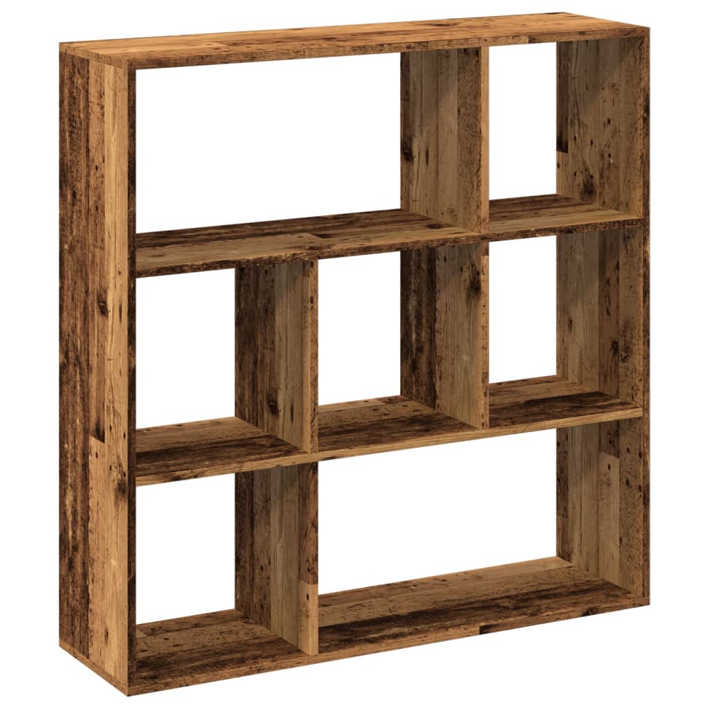 antik fa színű fa térelválasztó könyvespolc 102x29x103,5 cm